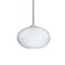 Besa Lighting Pape 10 Cord Pendant, Opal Ribbed, Satin Nickel Finish, 1x9W LED 1TT-491207-LED-SN - alternate 1
